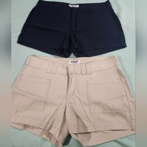 Old Navy Women's Cargo Shorts - Dark Blue and Beige